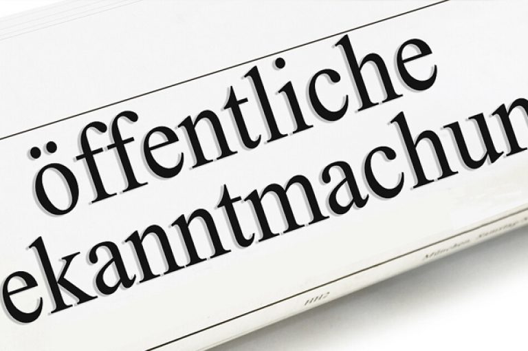 Bekanntmachungen